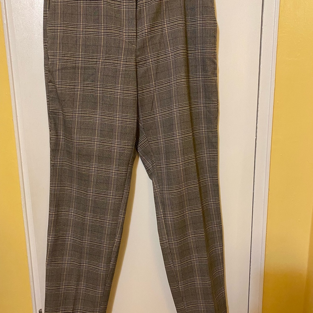 Women’s Plaid Tan Pants